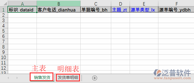 銷售發(fā)貨導入表格