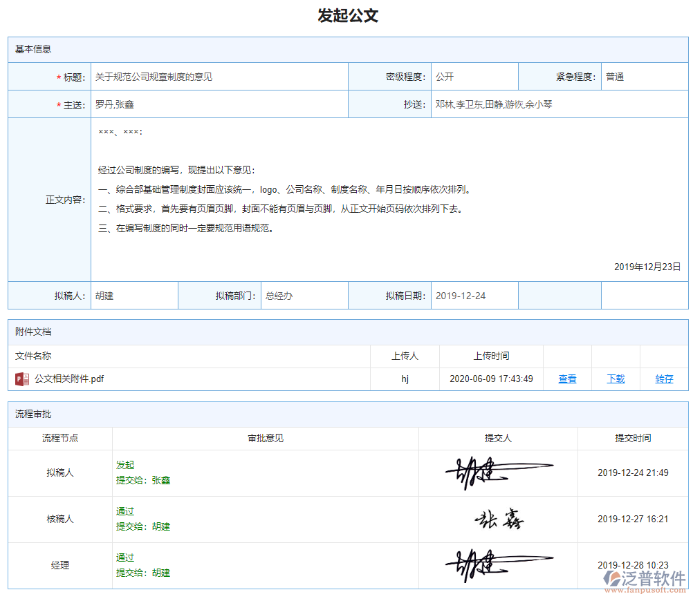 公文監(jiān)控聯(lián)查詳情