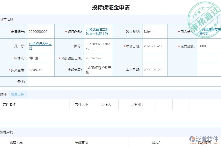 泛普軟件-市政工程項目管理系統(tǒng)在投標保證金匯總表中的好處