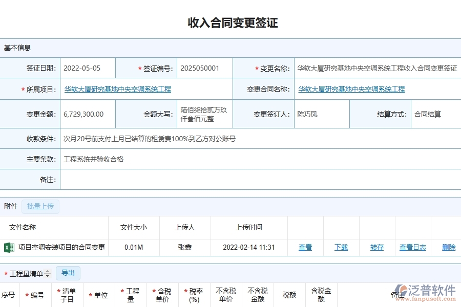 安裝工程收入合同變更簽證系統(tǒng)的應(yīng)用場(chǎng)景