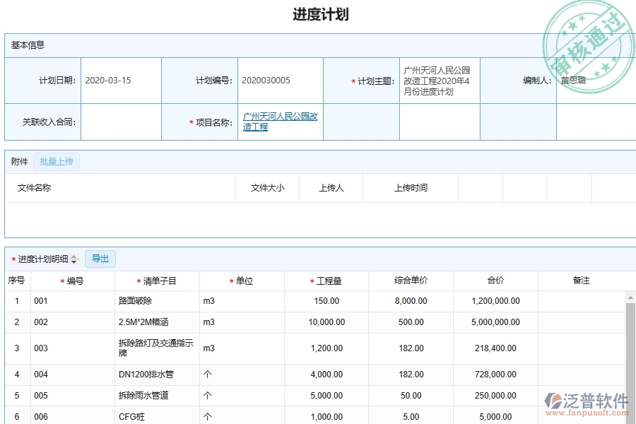 泛普軟件-市政工程管理系統(tǒng)中施工進(jìn)度計(jì)劃?rùn)z查管理的解決方案