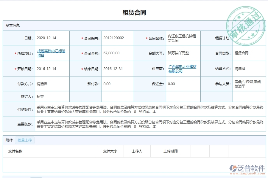 泛普軟件-機(jī)電工程管理系統(tǒng)如何解決企業(yè)在設(shè)備租賃合同清單報(bào)表管理中遇到的核心難點(diǎn)