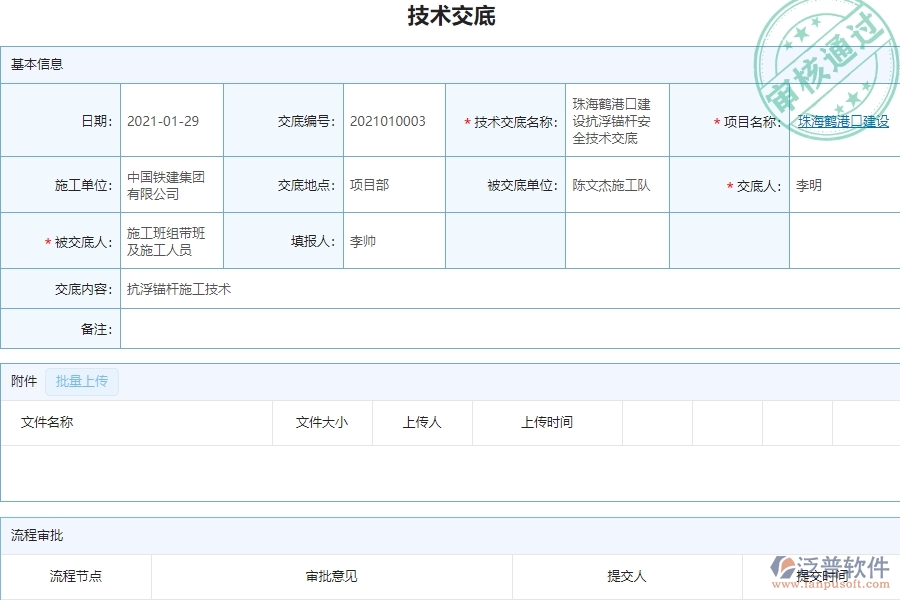 市政工程企業(yè)使用泛普軟件-工程技術(shù)交底列表管理軟件的好處是什么