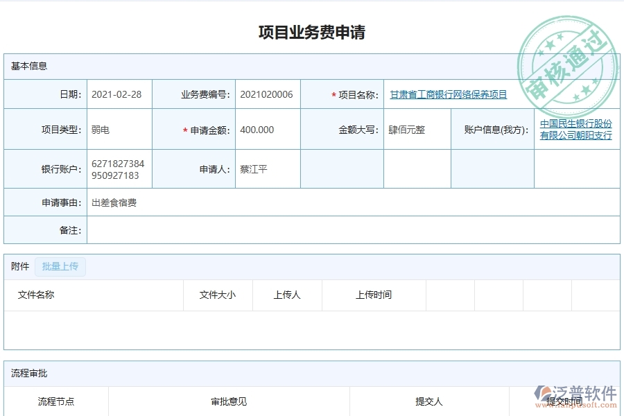 弱電工程企業(yè)上了泛普軟件-工程項(xiàng)目業(yè)務(wù)費(fèi)申請(qǐng)軟件的好處是什么