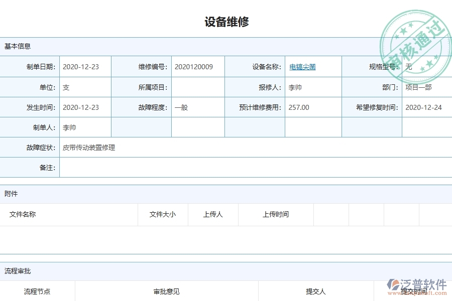 泛普軟件-市政工程管理系統(tǒng)在設(shè)備維修查詢中的應(yīng)用場(chǎng)景