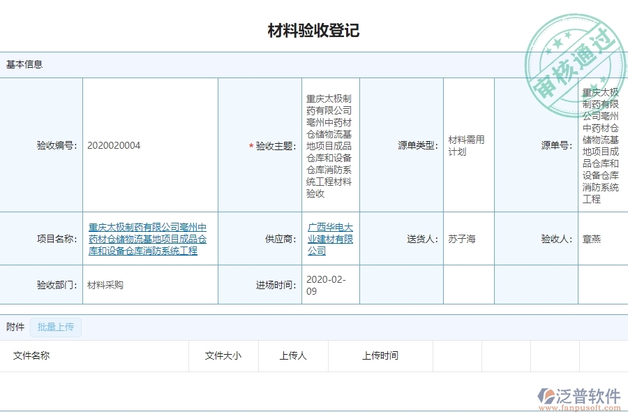 泛普軟件-市政工程企業(yè)管理系統(tǒng)如何有效提高材料管理中的材料驗(yàn)收