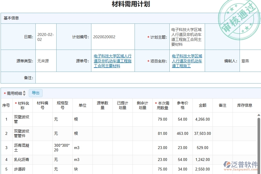 泛普軟件-機(jī)電工程企業(yè)材料詢價對比表的技術(shù)優(yōu)勢