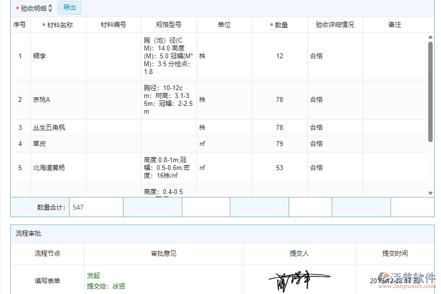 四、泛普軟件-幕墻工程管理系統(tǒng)在材料驗收明細查詢中的應用場景