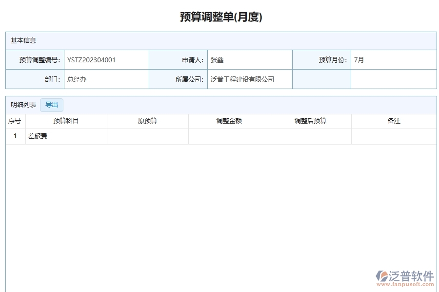 幕墻工程企業(yè)使用了系統(tǒng)之后，給預算調(diào)整單列表管理帶來了哪些好處