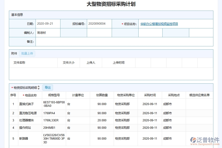 泛普軟件-弱電工程企業(yè)管理系統(tǒng)如何有效提升企業(yè)中的工程項目招標管理