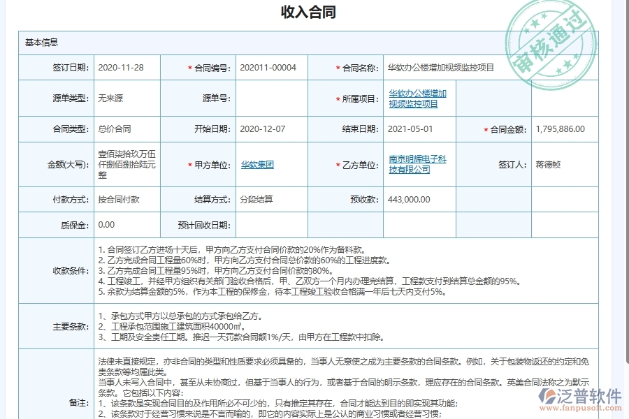 項目施工承包合同管理為弱電工程企業(yè)提供了哪些方面的應用價值