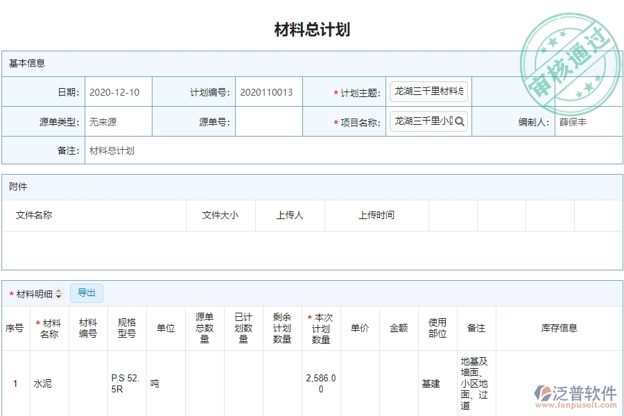 泛普軟件-路橋工程管理系統(tǒng)在項目材料管理中的應用場景