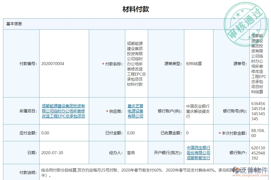 泛普軟件-的機(jī)電工程項(xiàng)目管理系統(tǒng)在項(xiàng)目總成本統(tǒng)計(jì)表中的價(jià)值