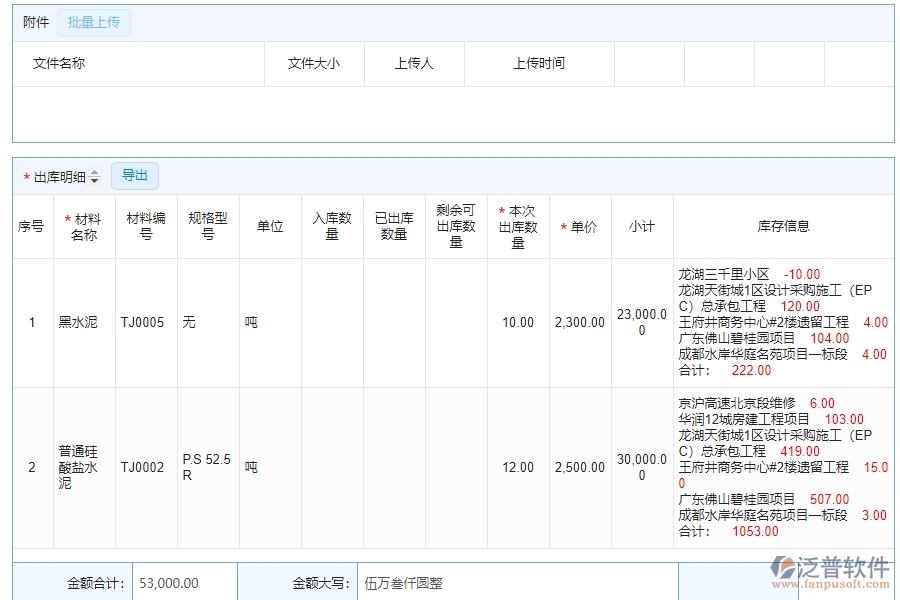 泛普軟件-幕墻工程管理系統(tǒng)中材料進出庫匯總表的競爭優(yōu)勢