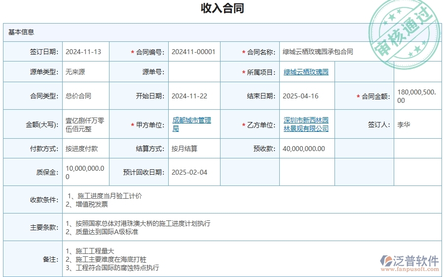 三、泛普軟件-幕墻工程企業(yè)管理系統(tǒng)中項(xiàng)目運(yùn)營(yíng)成本表的核心功能