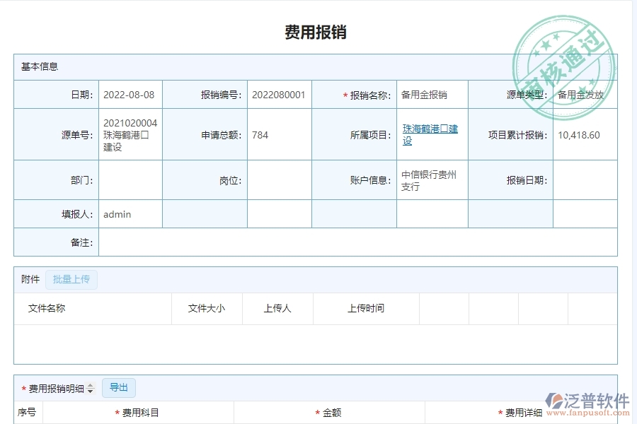 二、泛普軟件-幕墻工程企業(yè)管理系統(tǒng)如何有效提高財務(wù)報表中的費用報銷查詢