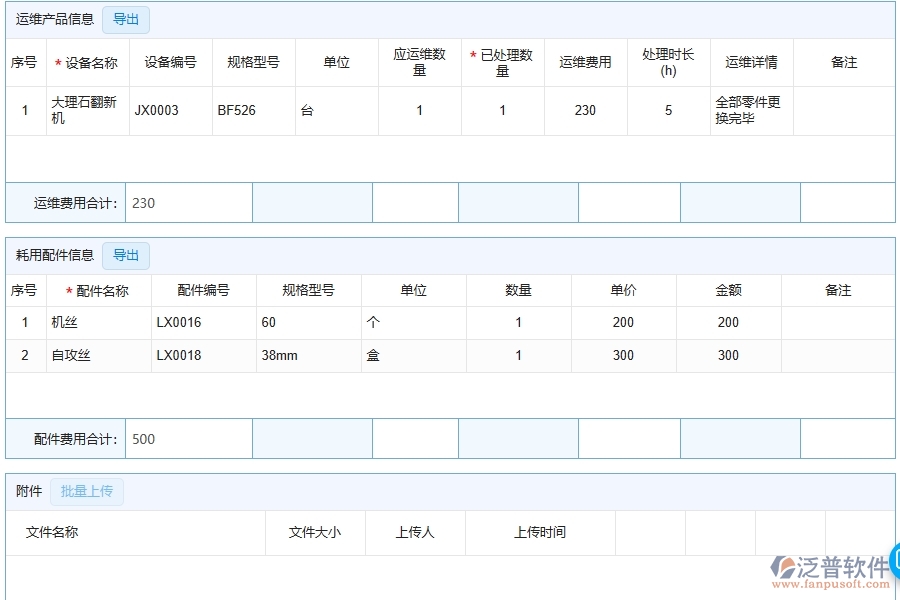 四、泛普軟件-園林工程企業(yè)售后處理單列表的重要性