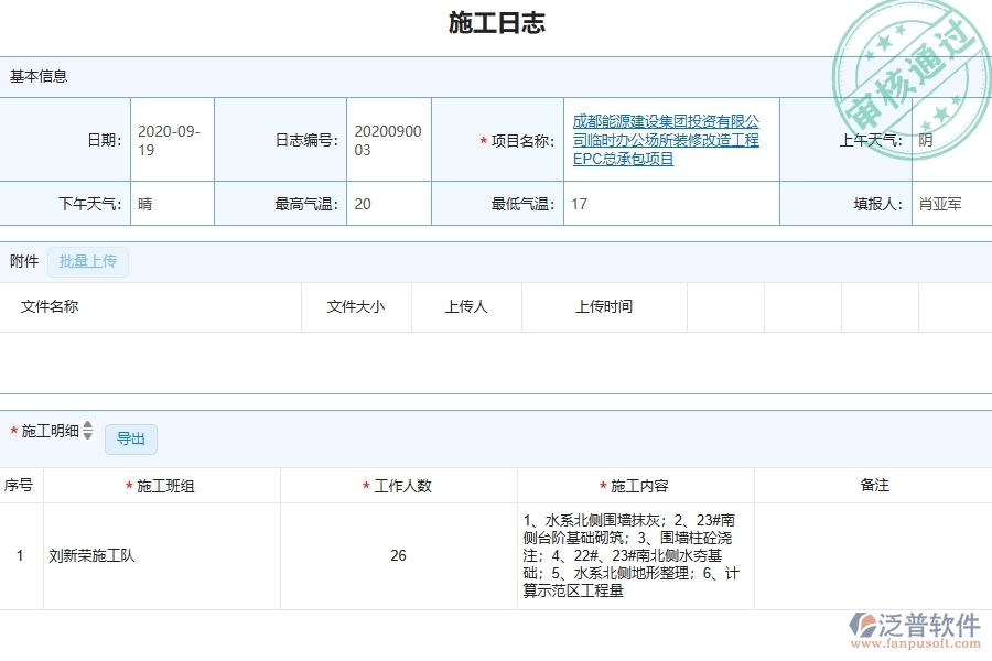 三、泛普軟件-機電工程管理系統(tǒng)中施工日志的幾個優(yōu)勢是什么