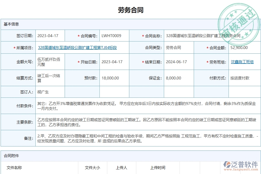 泛普軟件-路橋工程管理系統(tǒng)在勞務管理中的應用場景