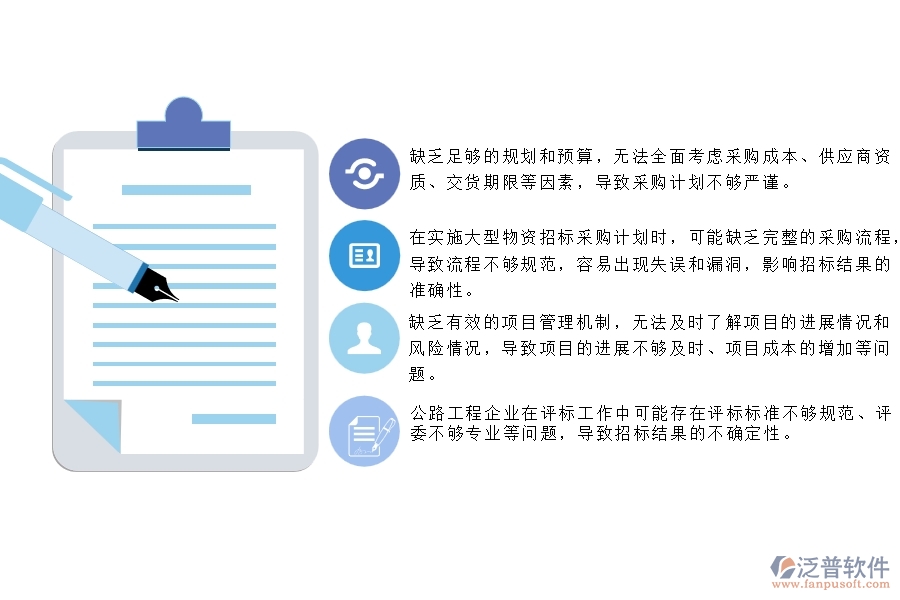 　一、公路工程企業(yè)在大型物資招標(biāo)采購計(jì)劃中存在的問題