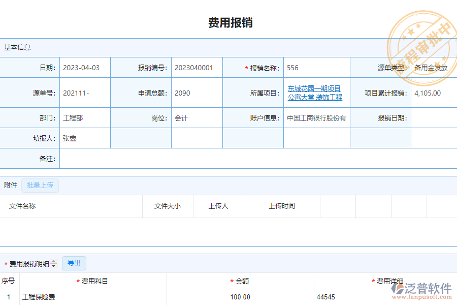 泛普軟件-市政行業(yè)企業(yè)管理系統(tǒng)如何有效提高企業(yè)中費(fèi)用報(bào)銷(xiāo)管理