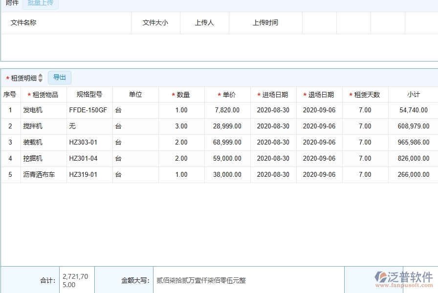 三、泛普軟件-弱電工程企業(yè)管理系統(tǒng)中租賃結(jié)算列表的主要功能