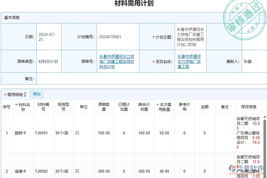 三、泛普軟件-幕墻工程企業(yè)管理系統(tǒng)中材料需用計劃的的框架設(shè)計思路