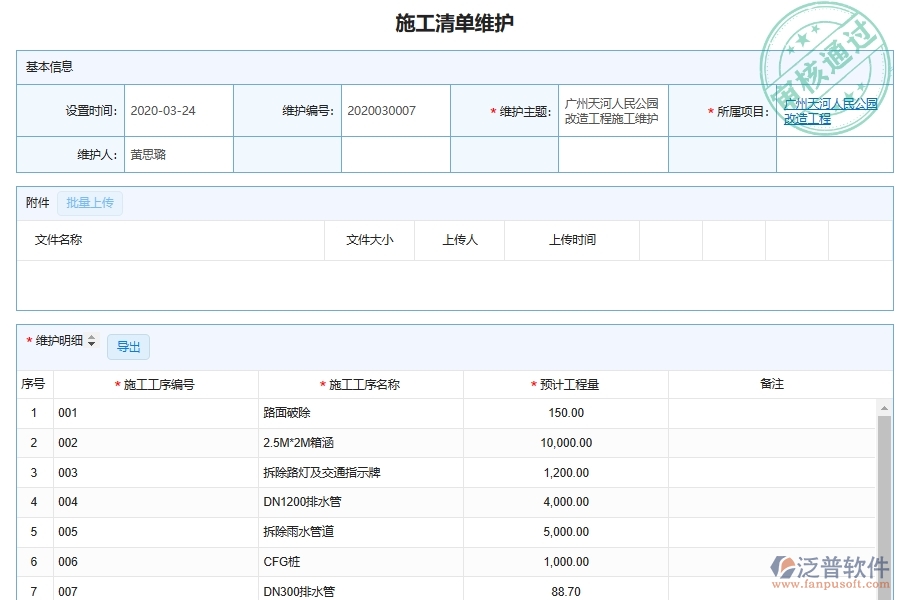 泛普軟件-市政工程企業(yè)管理系統(tǒng)在工程量清單匯總中管控點(diǎn)作用