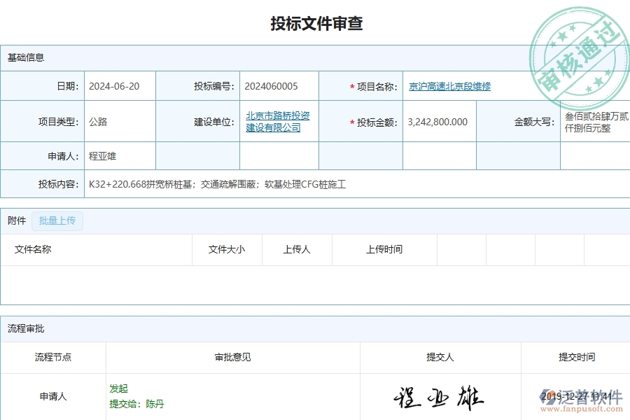 泛普軟件-投標(biāo)文件審查在公路工程企業(yè)中有哪些優(yōu)點(diǎn)和長處