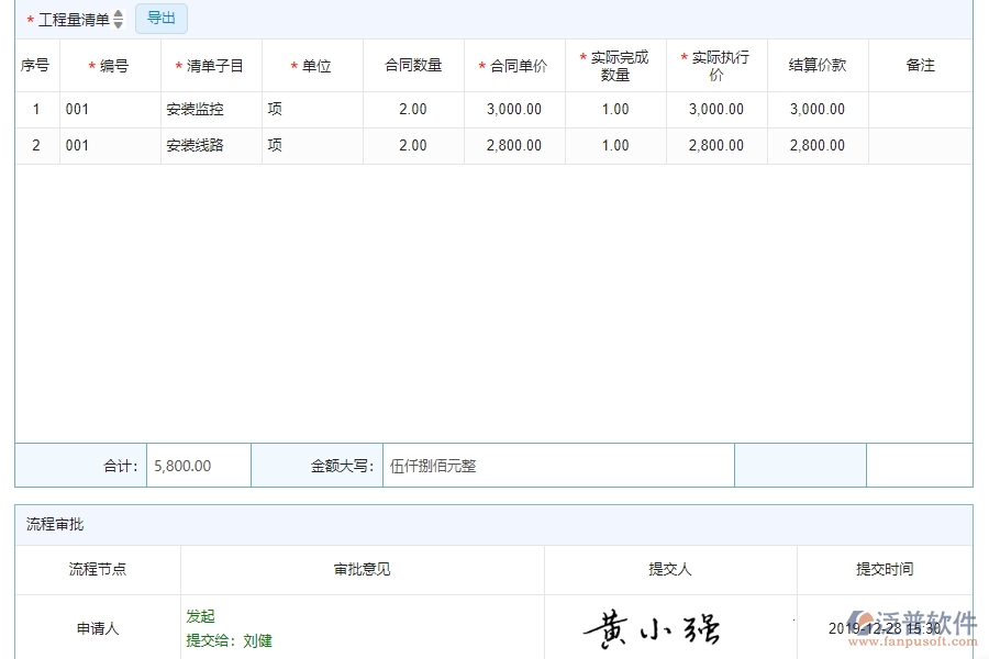 四、泛普軟件-安防工程管理系統(tǒng)中完工結(jié)算管理的應用場景