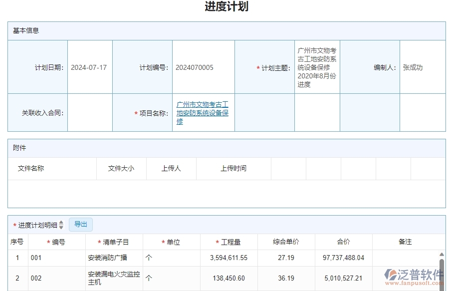 二、使用泛普軟件-安防工程管理系統(tǒng)產(chǎn)值進(jìn)度計(jì)劃管理的優(yōu)勢(shì)