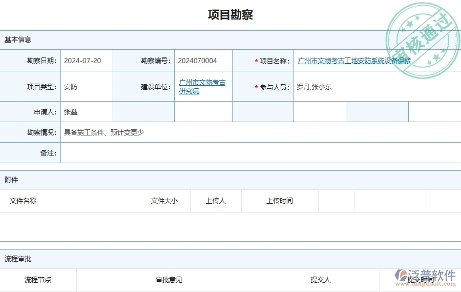 三、泛普軟件-安防工程企業(yè)管理系統(tǒng)中項(xiàng)目勘察列表優(yōu)點(diǎn)與缺點(diǎn)