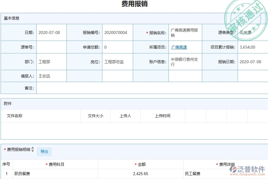 二、泛普軟件-公路工程報銷管理能為企業(yè)帶來什么價值