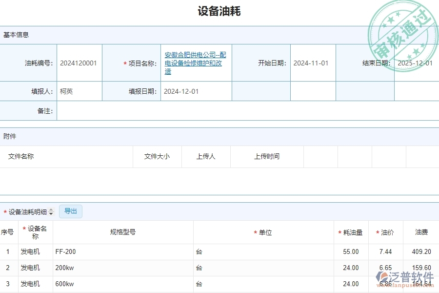 四、泛普軟件-安防工程企業(yè)設(shè)備油耗的重要性