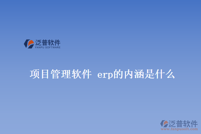 項目管理軟件 erp的內(nèi)涵是什么