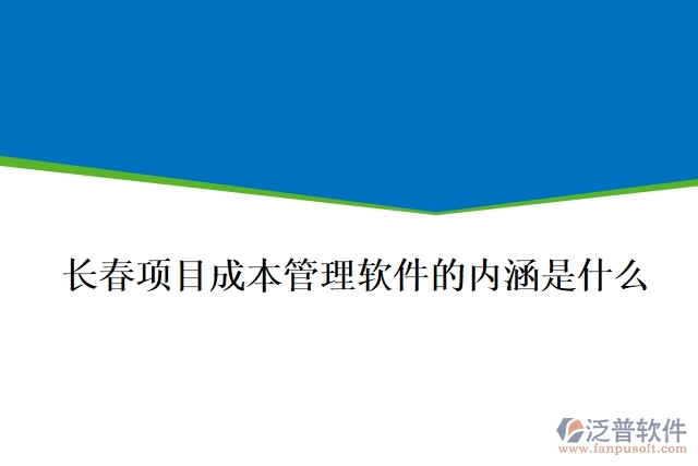 長春項目成本管理軟件的內涵是什么