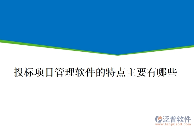 投標(biāo)項(xiàng)目管理軟件的特點(diǎn)主要有哪些