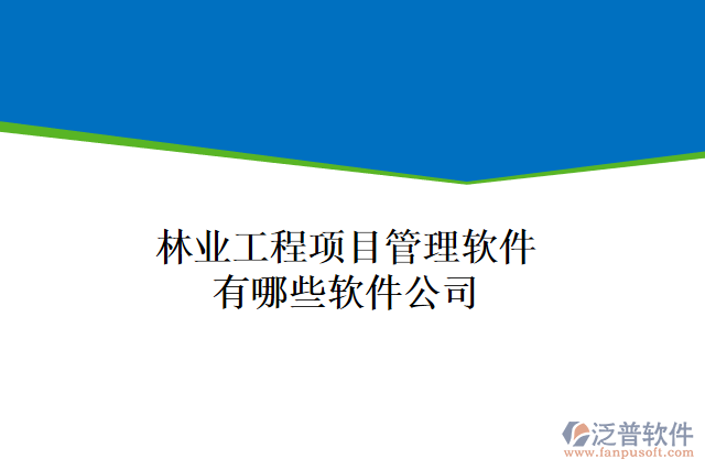 林業(yè)工程項目管理軟件有哪些軟件公司