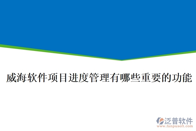 威海軟件項目進度管理有哪些重要的功能