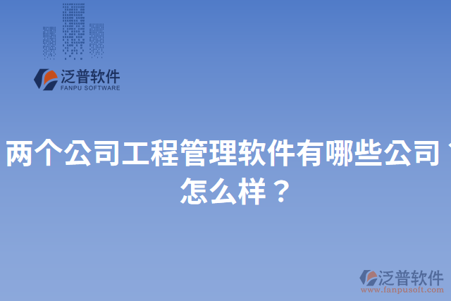 兩個公司工程管理軟件有哪些公司？怎么樣？