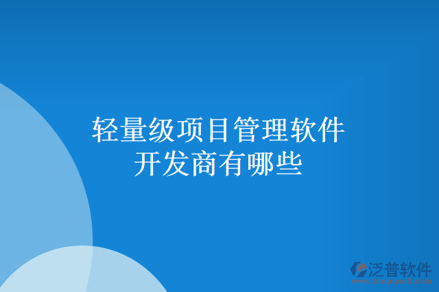 輕量級項目管理軟件開發(fā)商有哪些