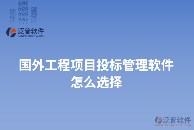 國外工程項目投標(biāo)管理軟件怎么選擇