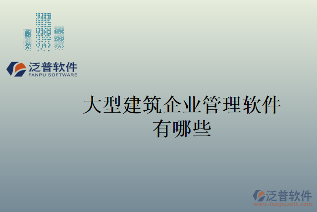 大型建筑企業(yè)管理軟件有哪些