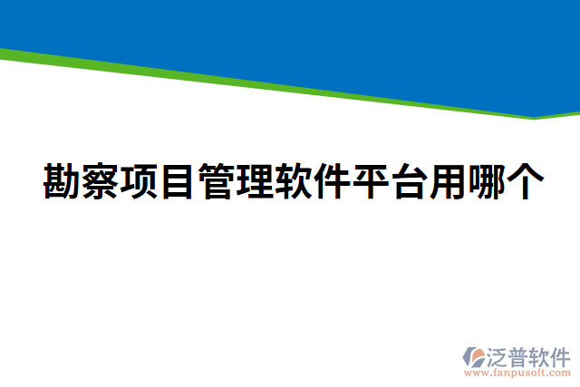 勘察項目管理軟件平臺用哪個