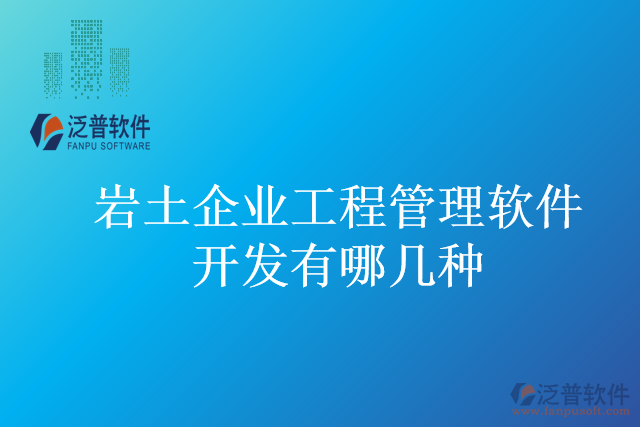 巖土企業(yè)工程管理軟件開發(fā)有哪幾種