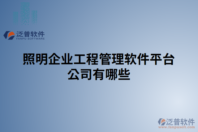 照明企業(yè)工程管理軟件平臺公司有哪些