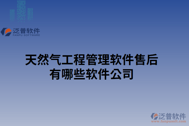 天然氣工程管理軟件售后有哪些軟件公司