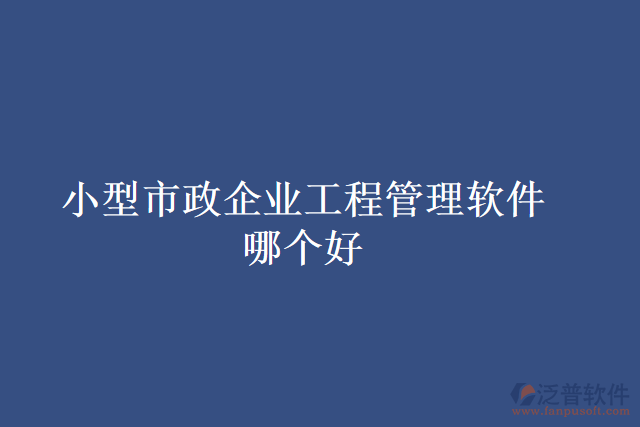 小型市政企業(yè)工程管理軟件哪個(gè)好