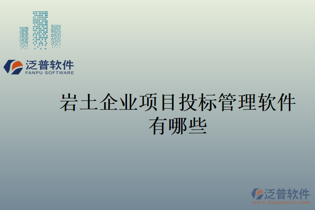 巖土企業(yè)項目投標管理軟件有哪些