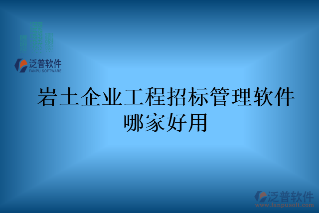 巖土企業(yè)工程招標(biāo)管理軟件哪家好用